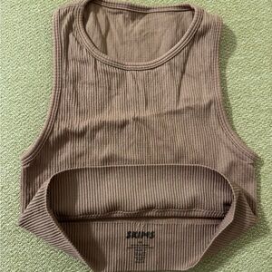 SKIMS Ribbed Tank Top - Tan